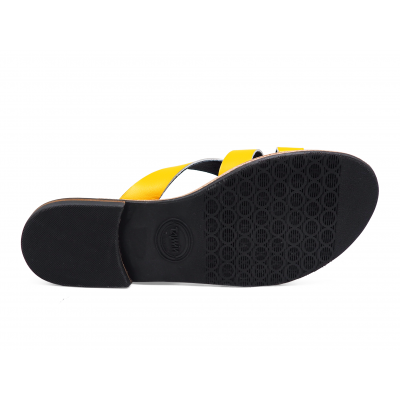 Women Sandals Flat LS-12 Yellow Nappa